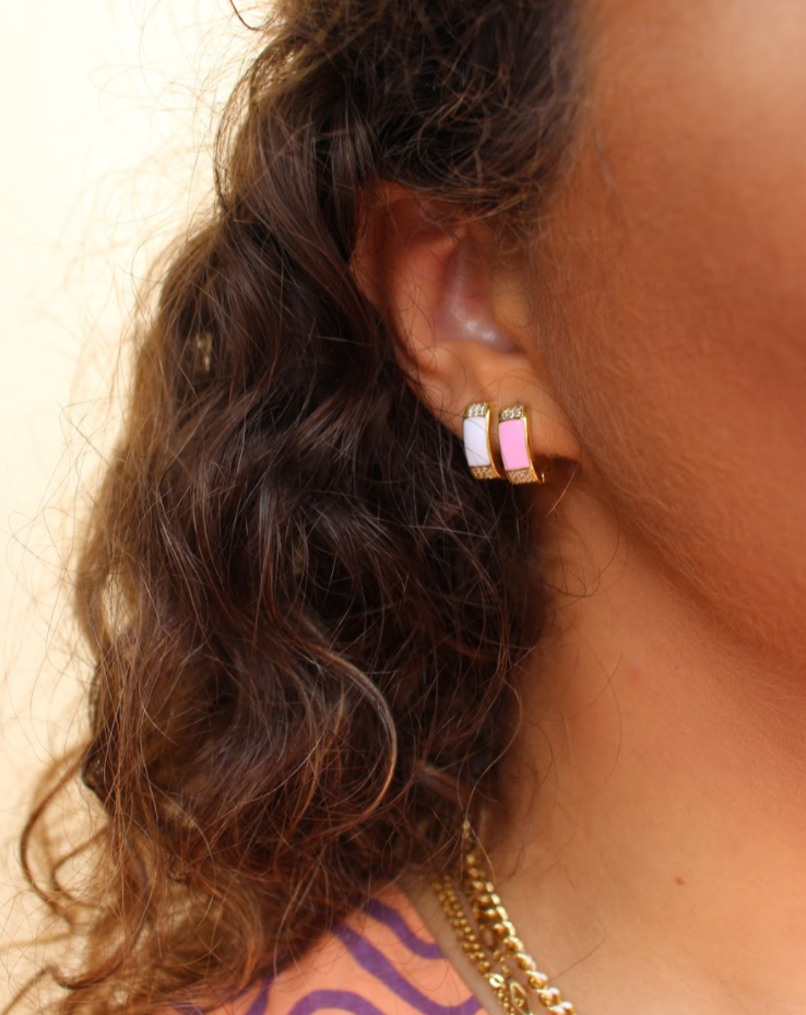 Classic Square Color Hoops (Stainless Steel)