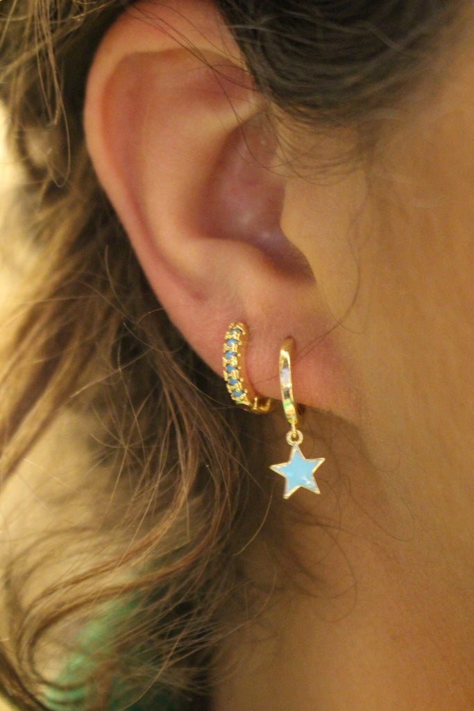 Blue Star Hoops(Stainless Steel)