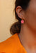 Bright Pink Scary Hoops (Stainless Steel)