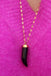 Colored horn Necklace (Stainless Steel)