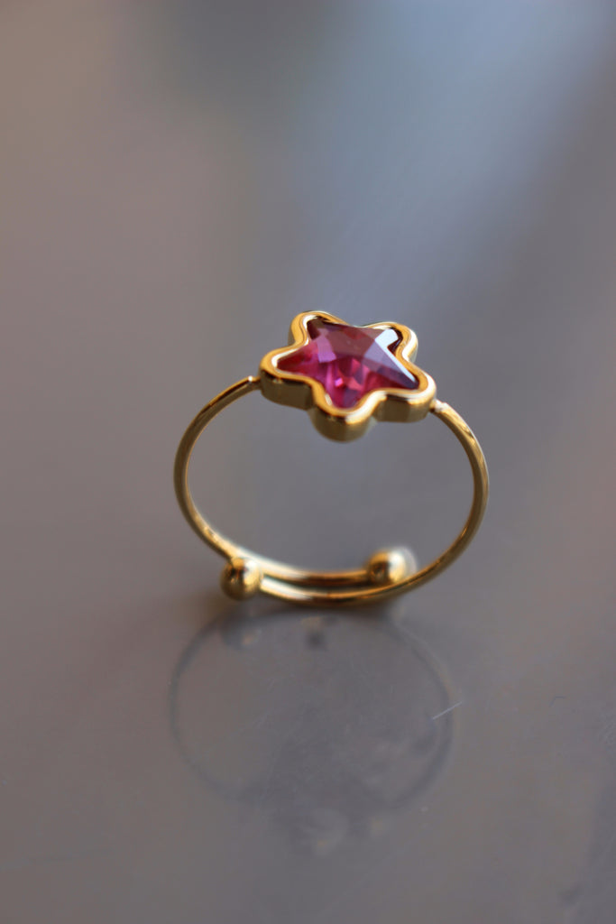 Anel Flower Stone