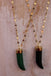 Colored horn Necklace (Stainless Steel)