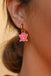Bright Pink Scary Hoops (Stainless Steel)