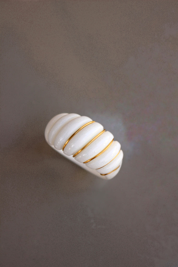 Anel Twisted Color White