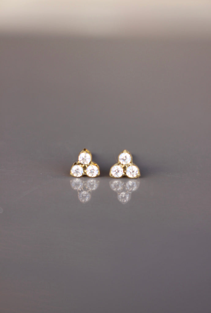 Brincos Mini 3 Zirconia