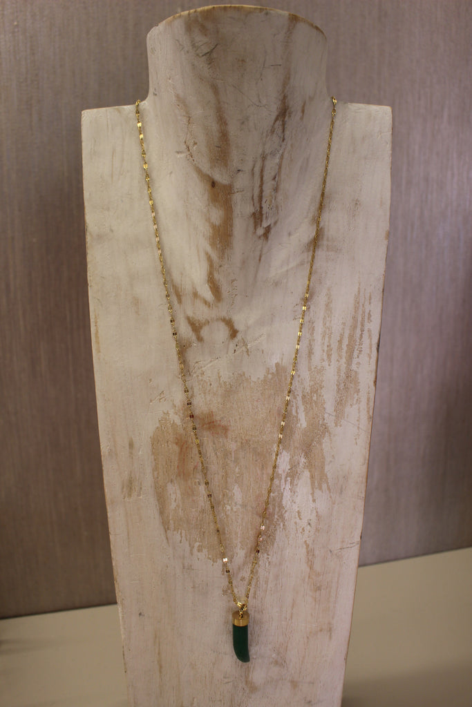 Colored horn Necklace (Stainless Steel)